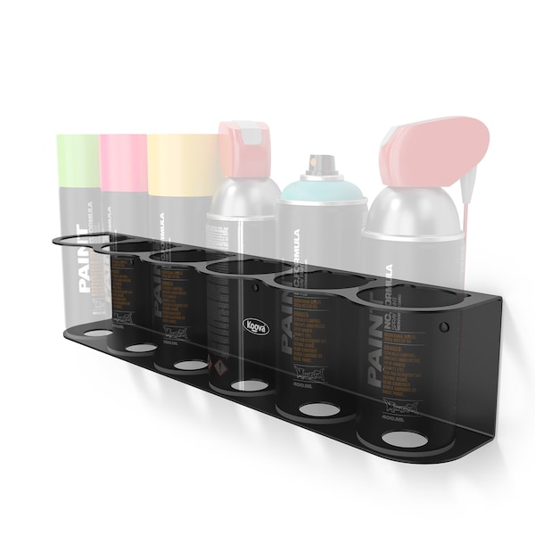 Koova Storage Rack, Steel, Black, 3.3 in W, 3.7 in H, 18.25 in L, Powder Coated KV-CAN-6 - main